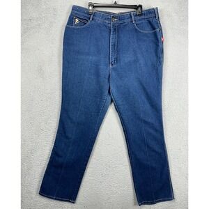 Braxton Stretch Jeans Mens 40X30 Blue Straight Leg 5 Pocket‎ Elastic Denim Pants